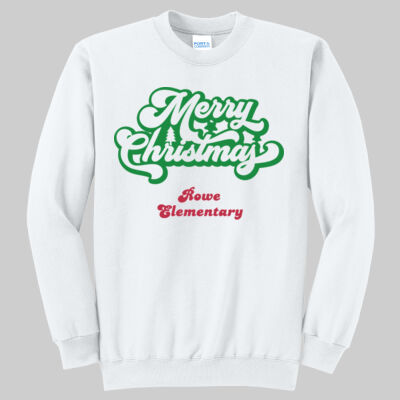 Adult Crewneck - Merry Christmas - Green & Red Thumbnail