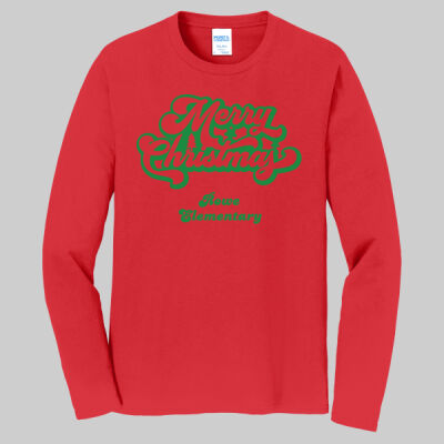 Adult Long Sleeve Shirt - Merry Christmas - Green Thumbnail