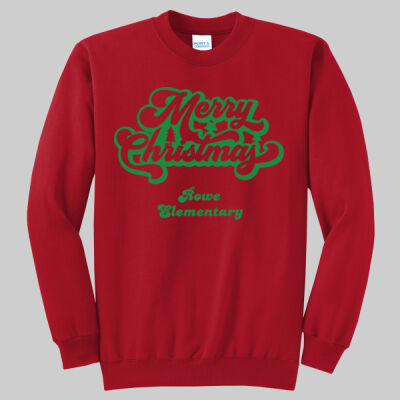 Adult Crewneck - Merry Christmas - Green Thumbnail