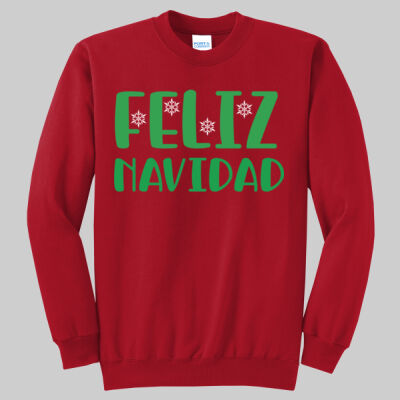 Adult Crewneck - Feliz Navidad - Green Thumbnail