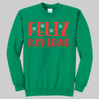 Adult Crewneck - Feliz Navidad - Red Thumbnail