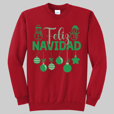 Adult Crewneck - Feliz Festive - Green Thumbnail
