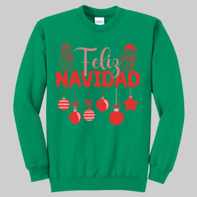 Adult Crewneck - Feliz Festive - Red Thumbnail